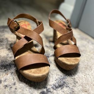 Brown Wedge Heels